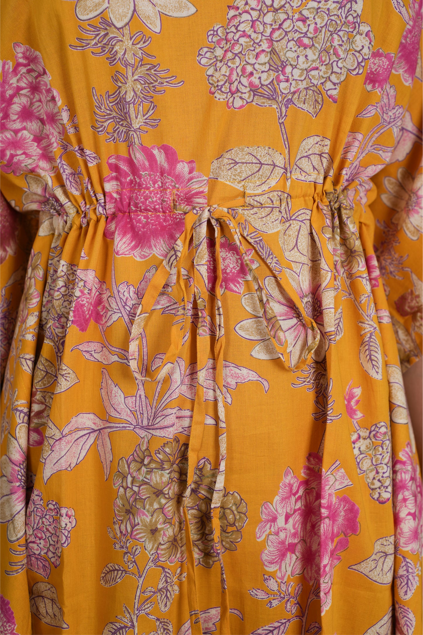 YELLOW FLORAL KAFTAN SHORT