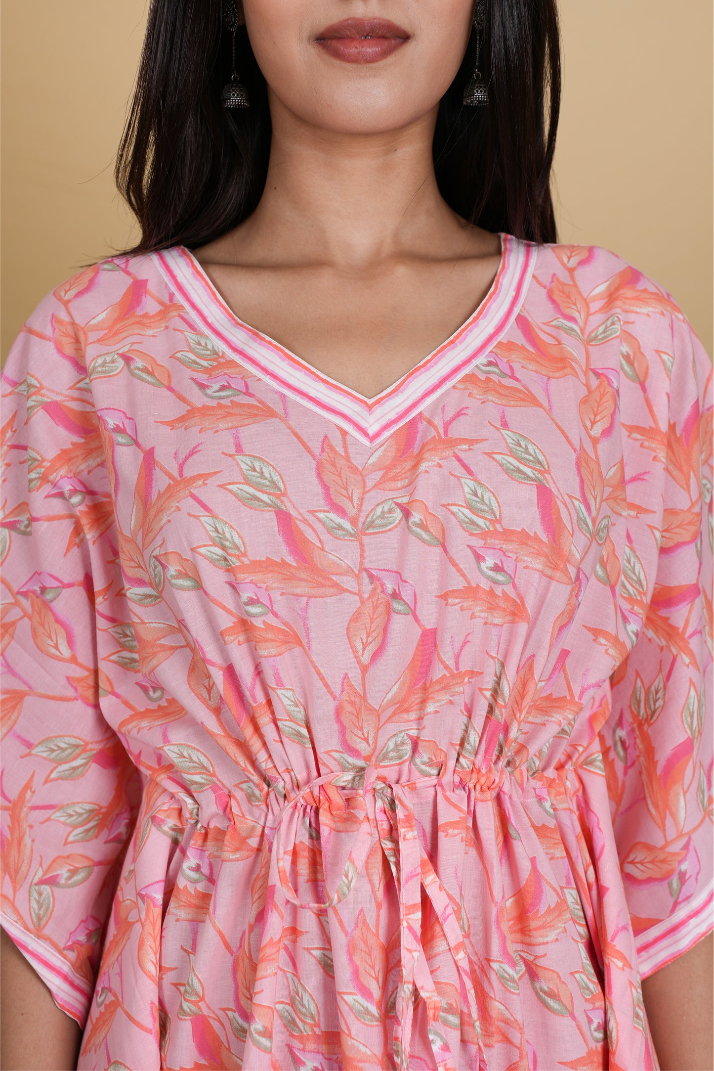 PINK FLORAL KAFTAN SHORT