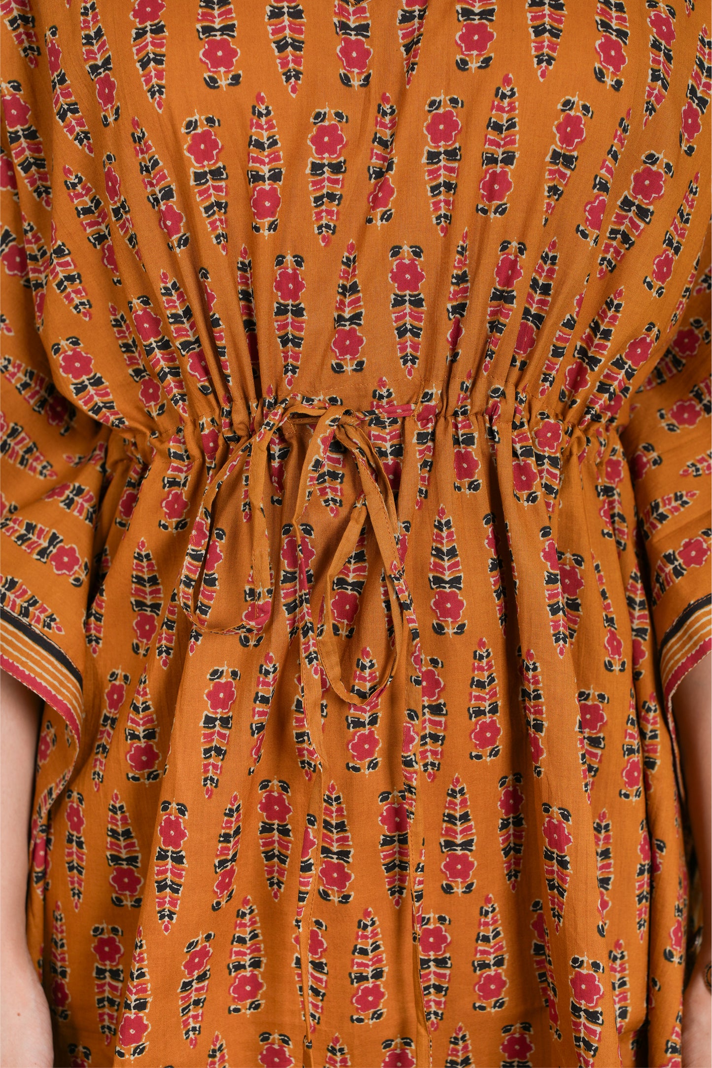 WARM MUSTARD FLORAL KAFTAN SHORT