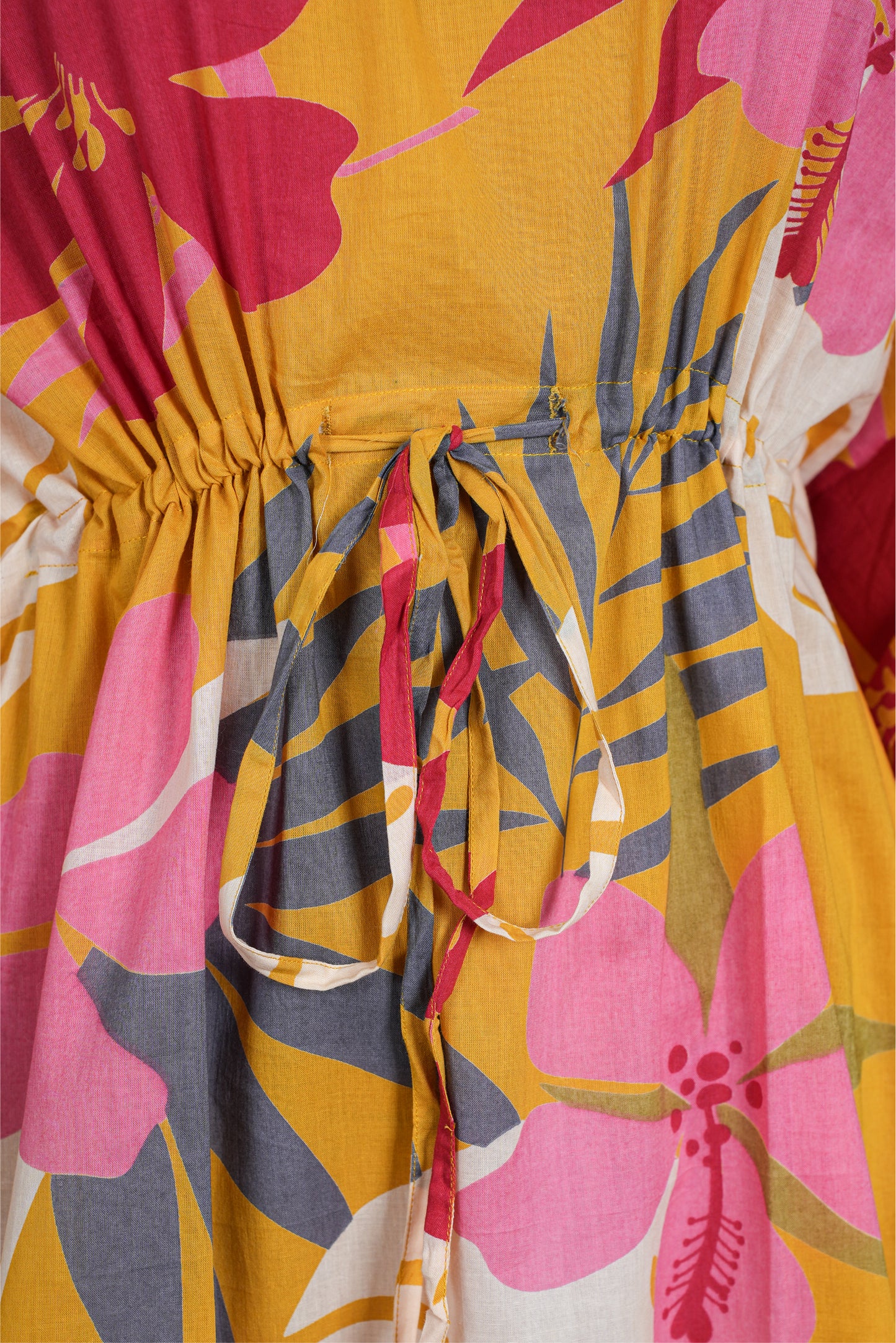 YELLOW TROPICAL KAFTAN LONG