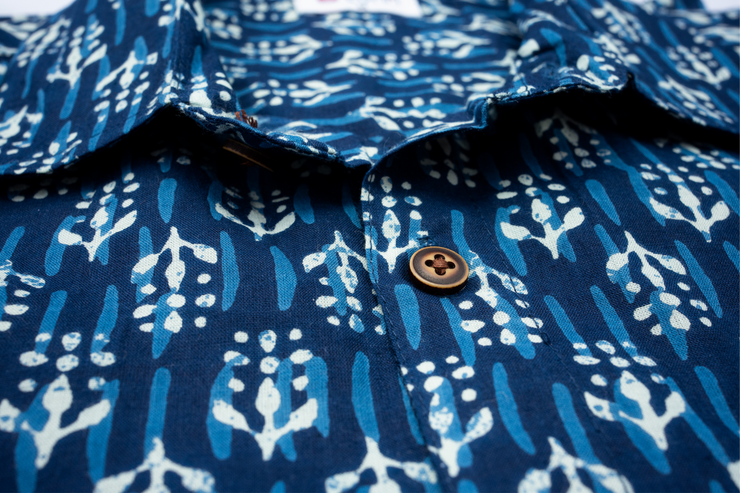 INDIGO MOTIF SHIRT
