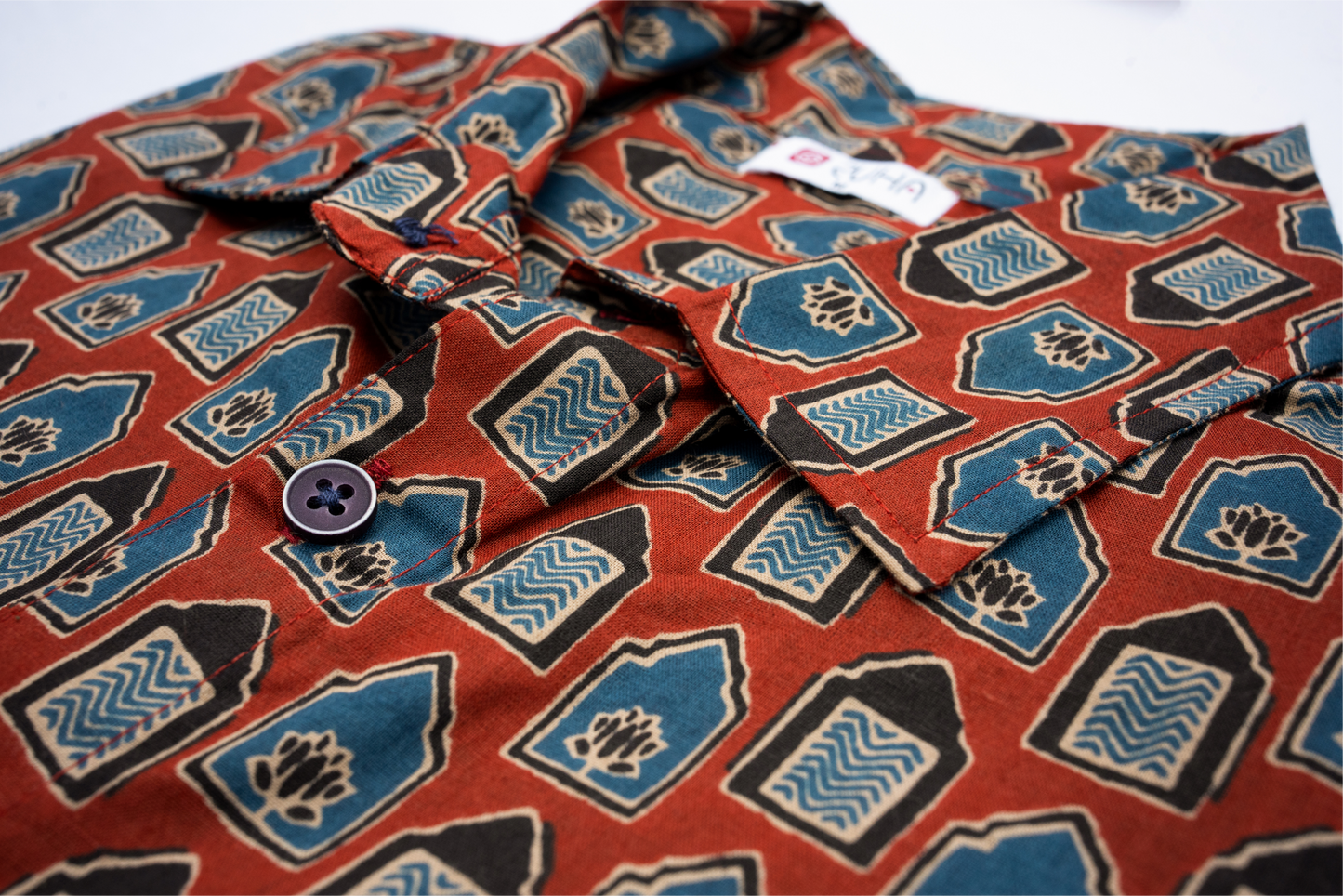 RUSTY RED AJRAKH SHIRT