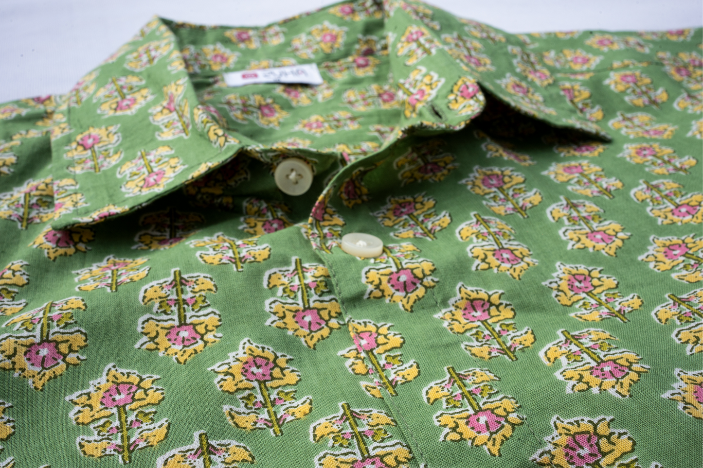 PARROT GREEN FLORAL SHIRT