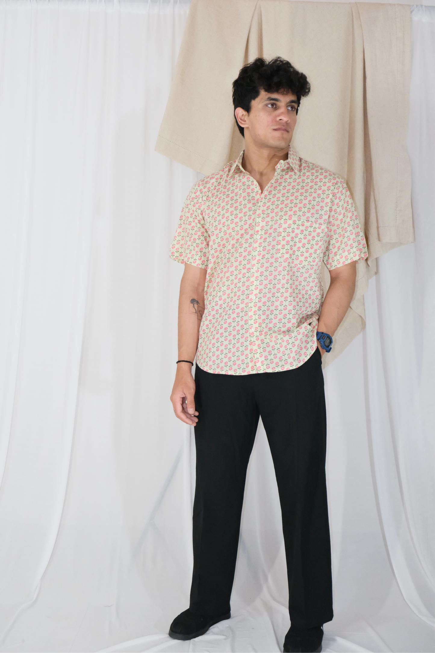 GREEN FLORET SHIRT