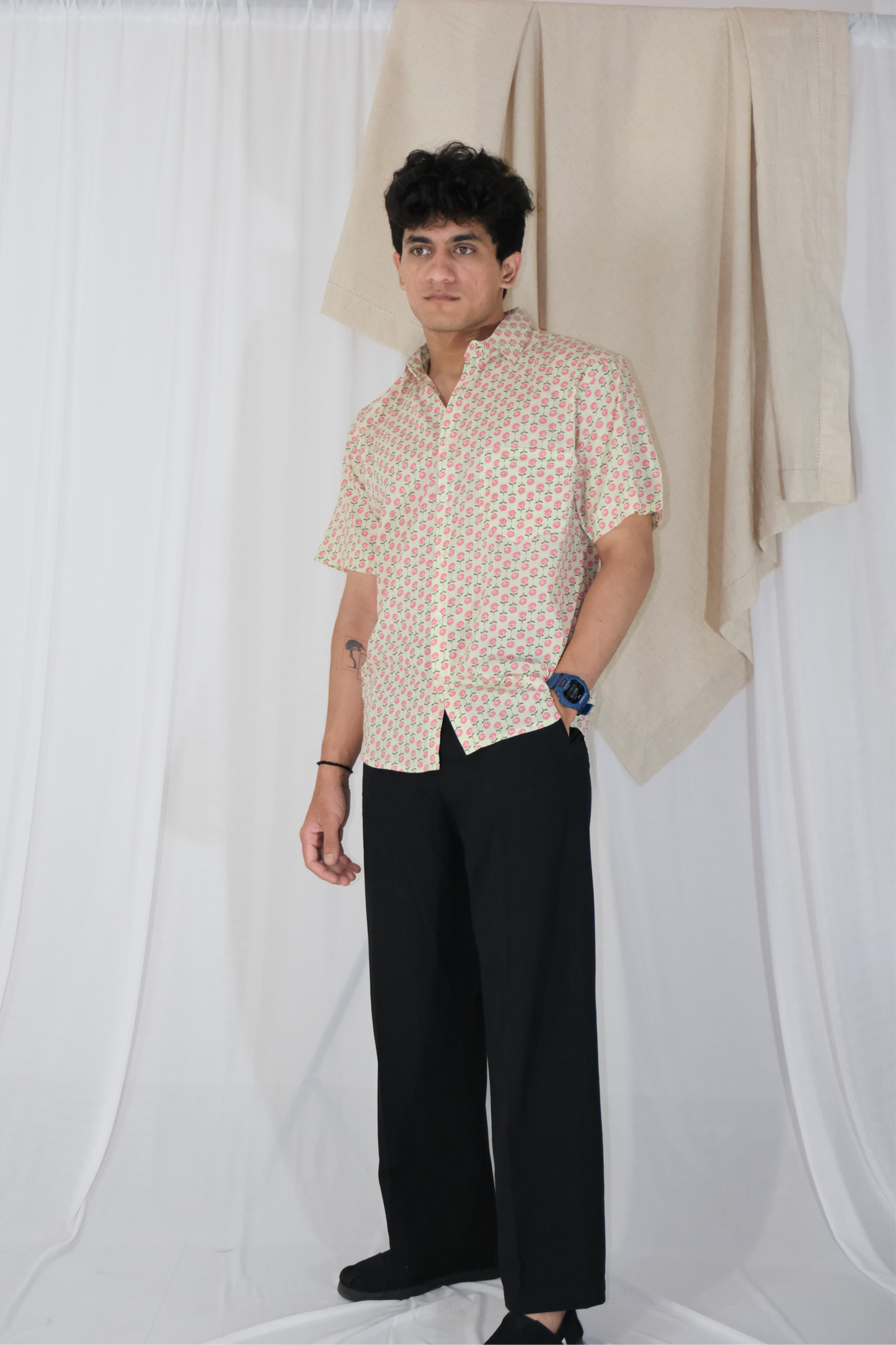 GREEN FLORET SHIRT