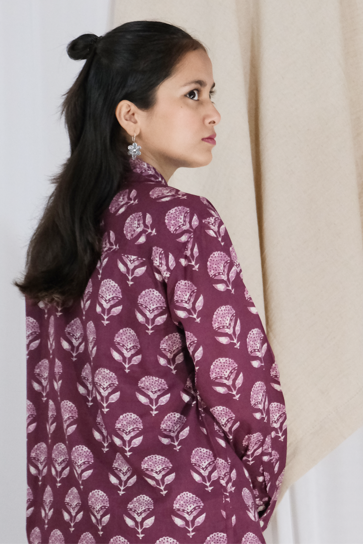 MAGENTA MOTIF SHIRT
