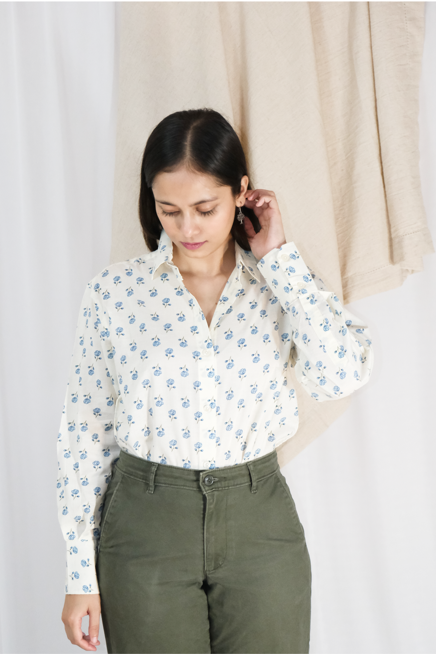 BLUE FLORET SHIRT