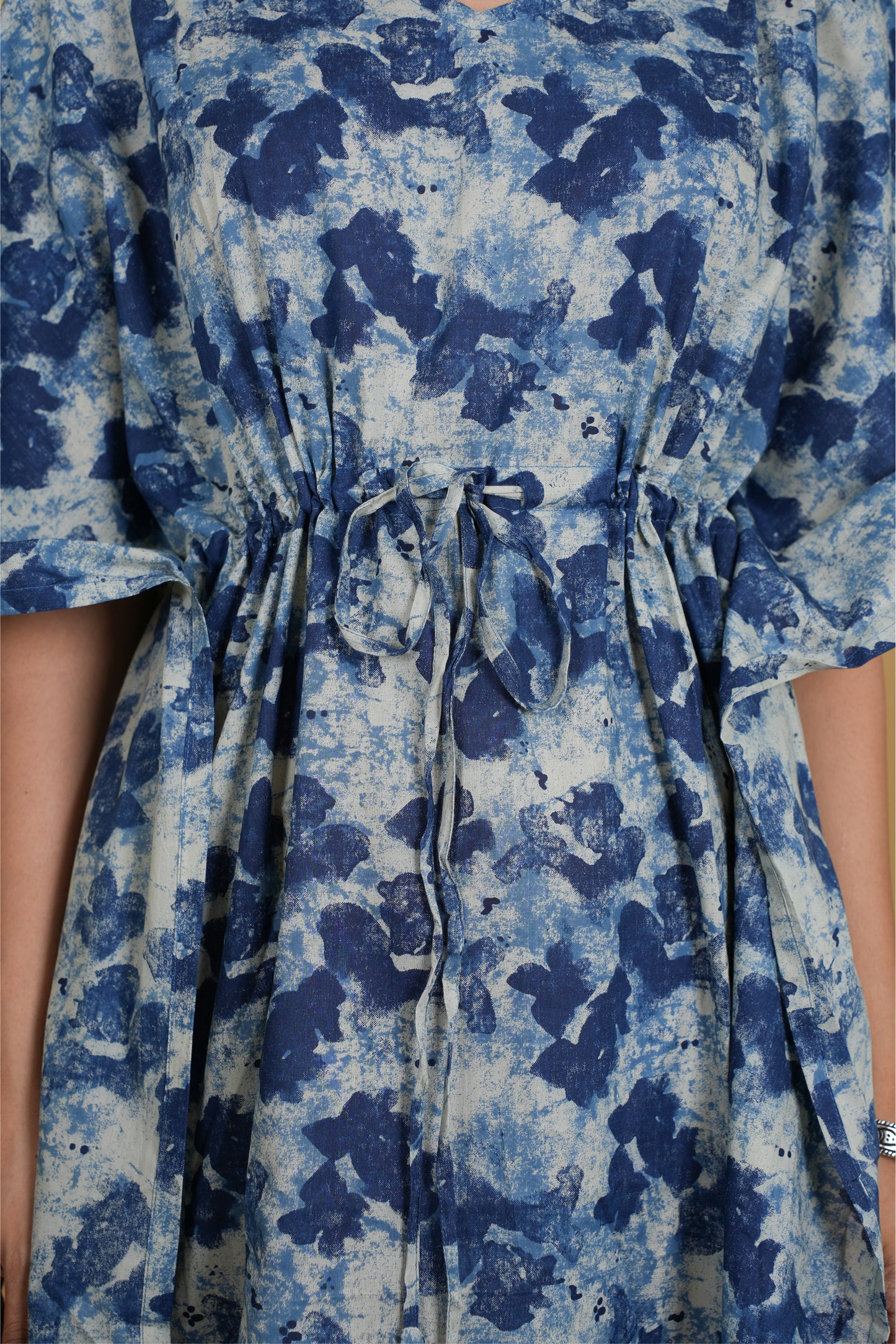 INDIGO ABSTRACT KAFTAN SHORT