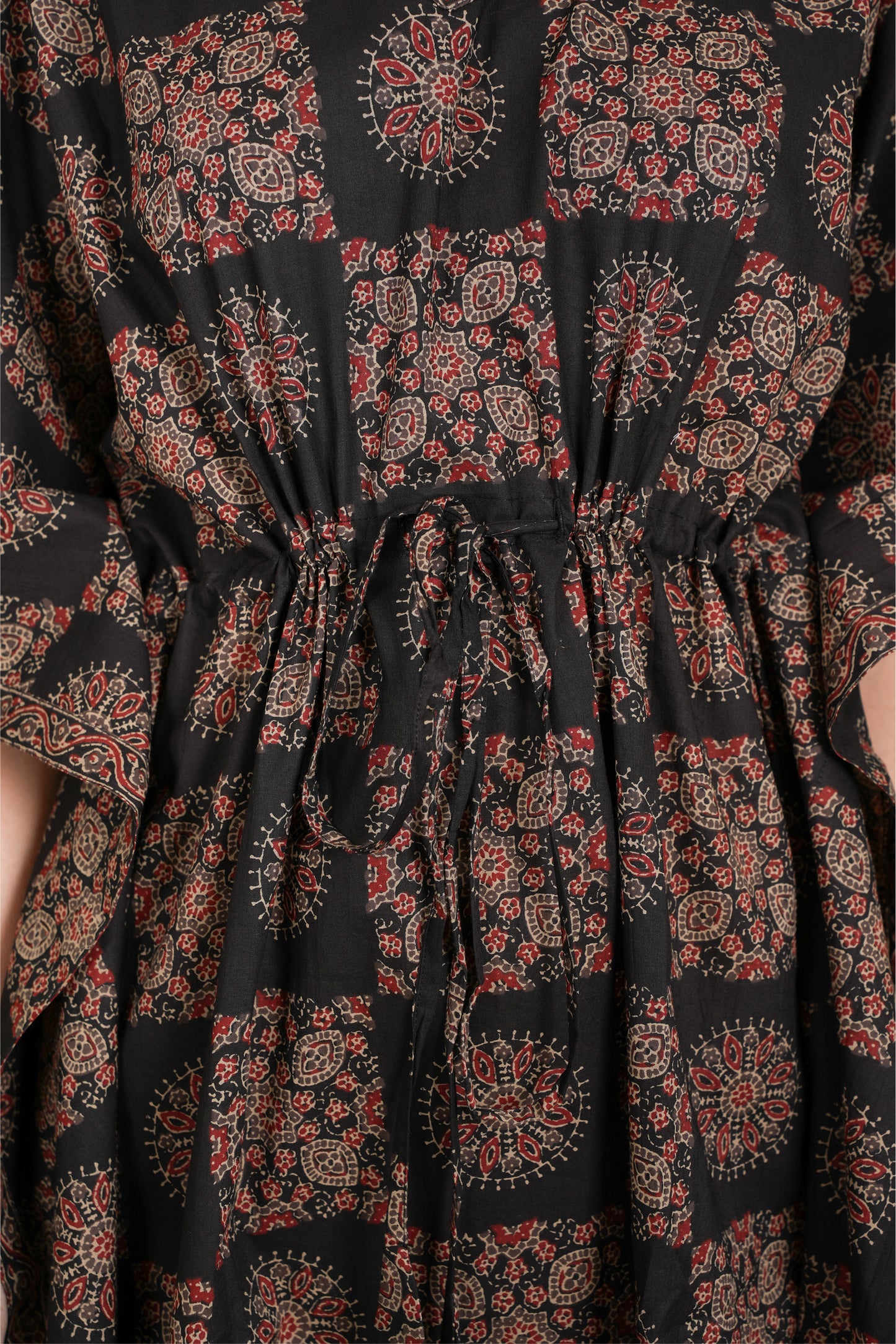 BLACK AJRAKH KAFTAN SHORT