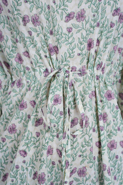 WHITE VINE KAFTAN LONG
