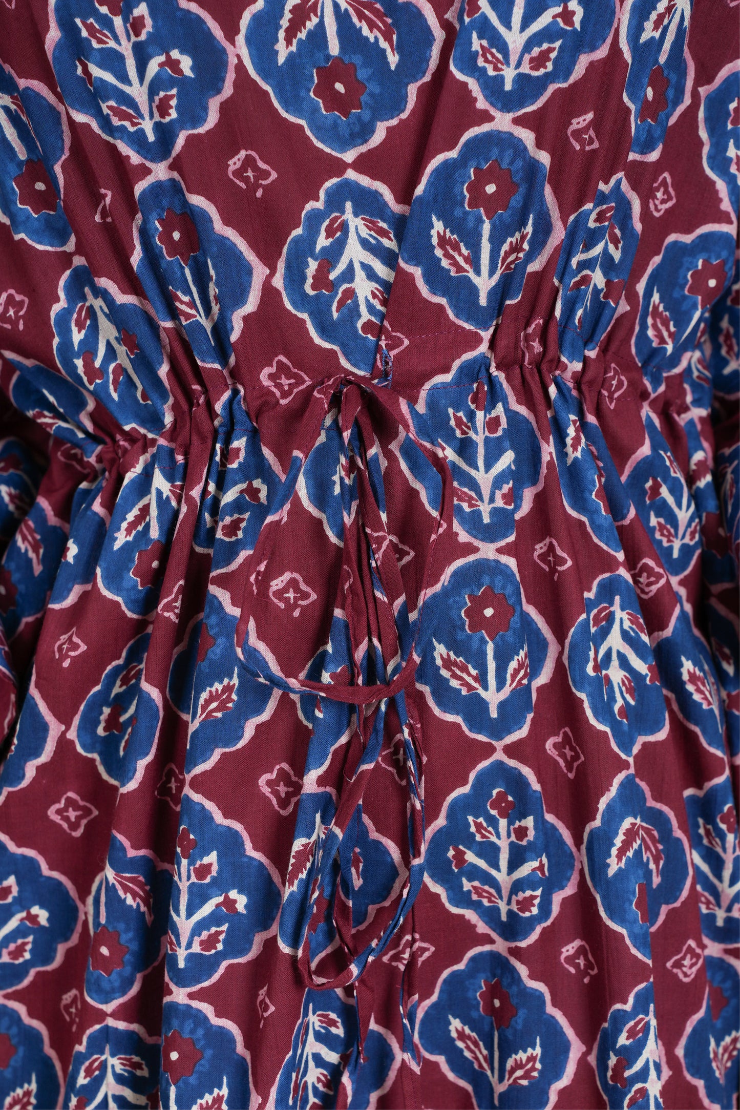 MAROON NAVY FLORAL KAFTAN SHORT