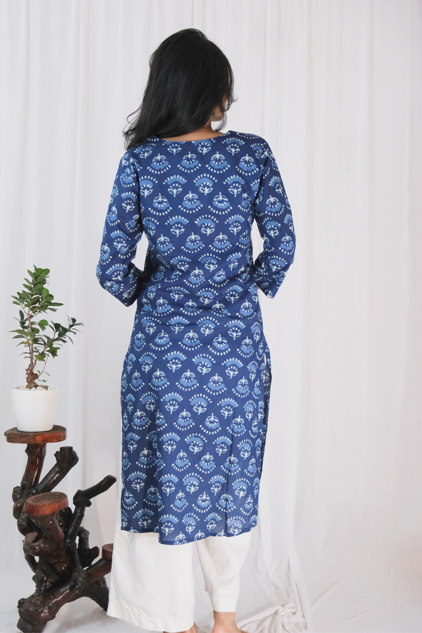 INDIGO MOTIF KURTA