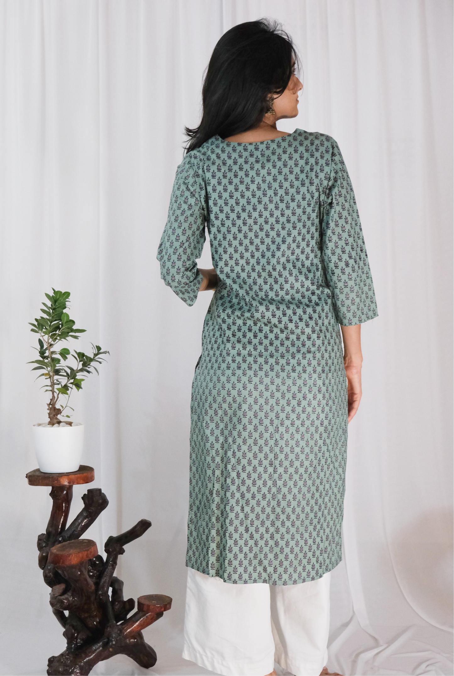 SAGE FLORET KURTA