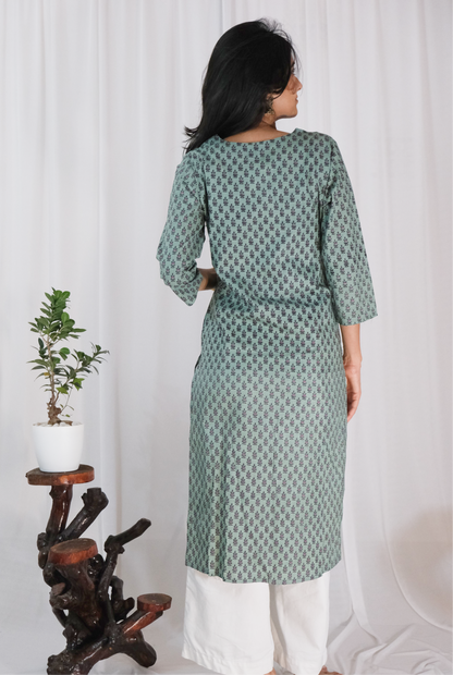 SAGE FLORET KURTA