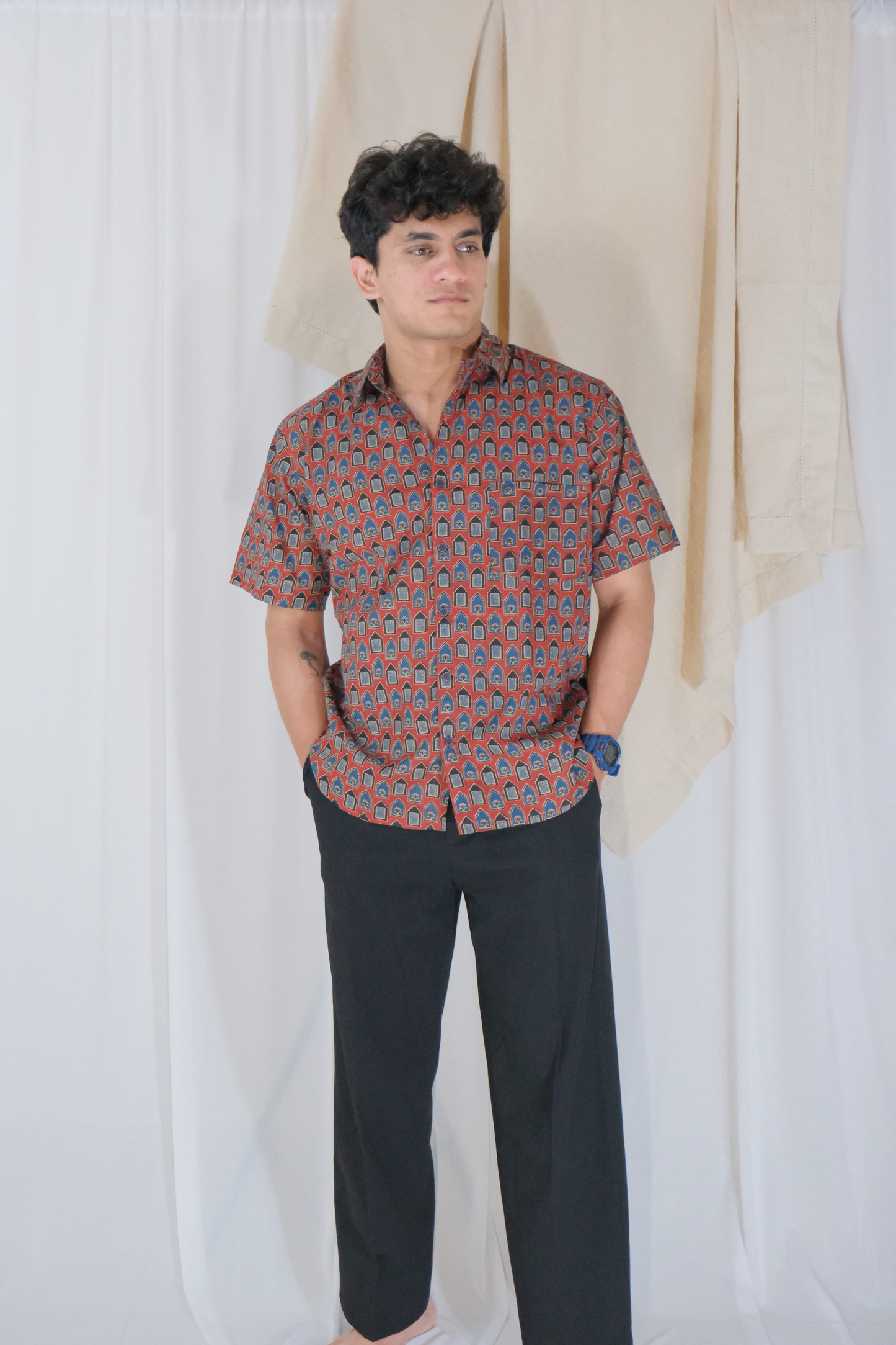 RUSTY RED AJRAKH SHIRT
