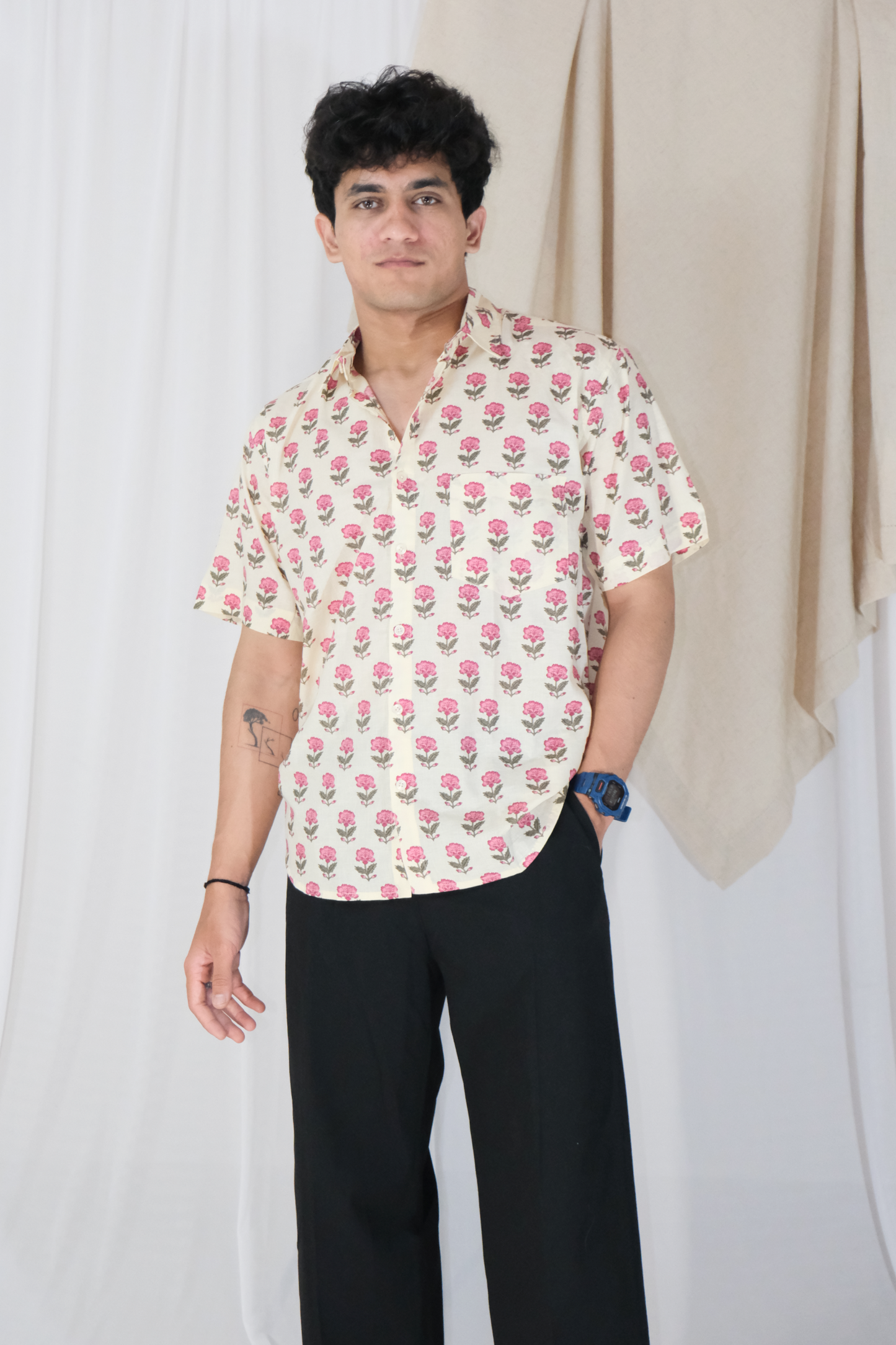 PINK FLORAL SHIRT