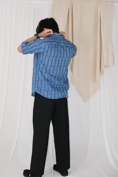 INDIGO STRIPED SHIRT
