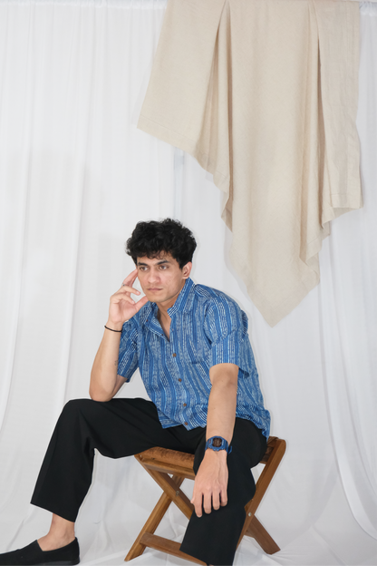 INDIGO STRIPED SHIRT