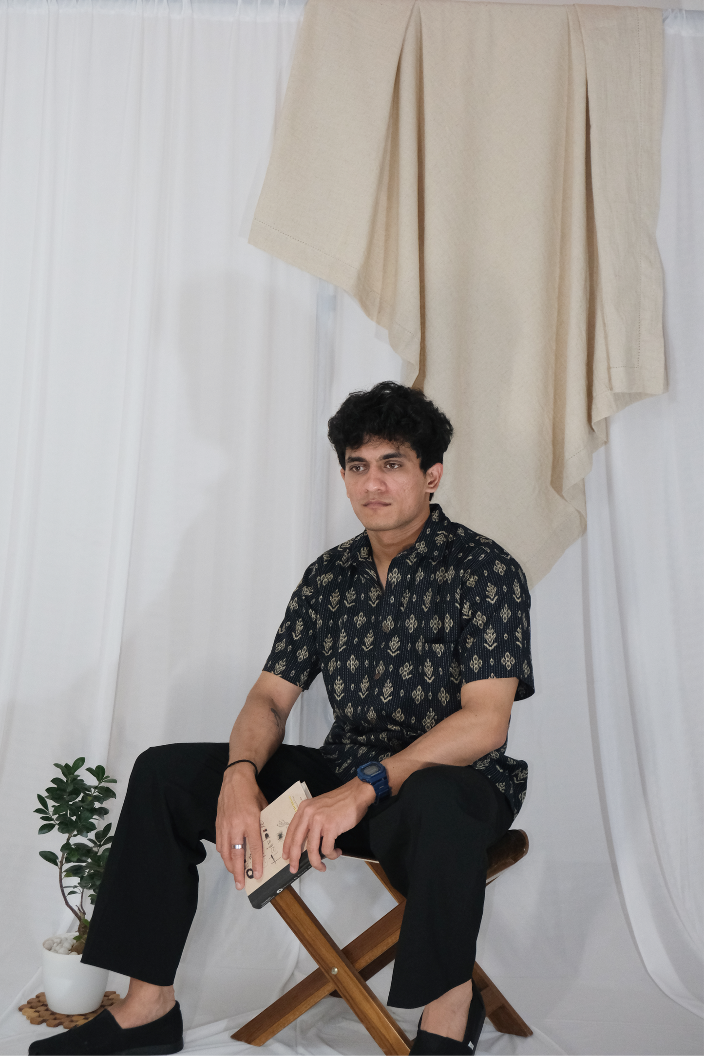 BLACK KANTHA SHIRT