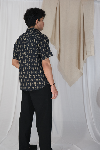 BLACK KANTHA SHIRT