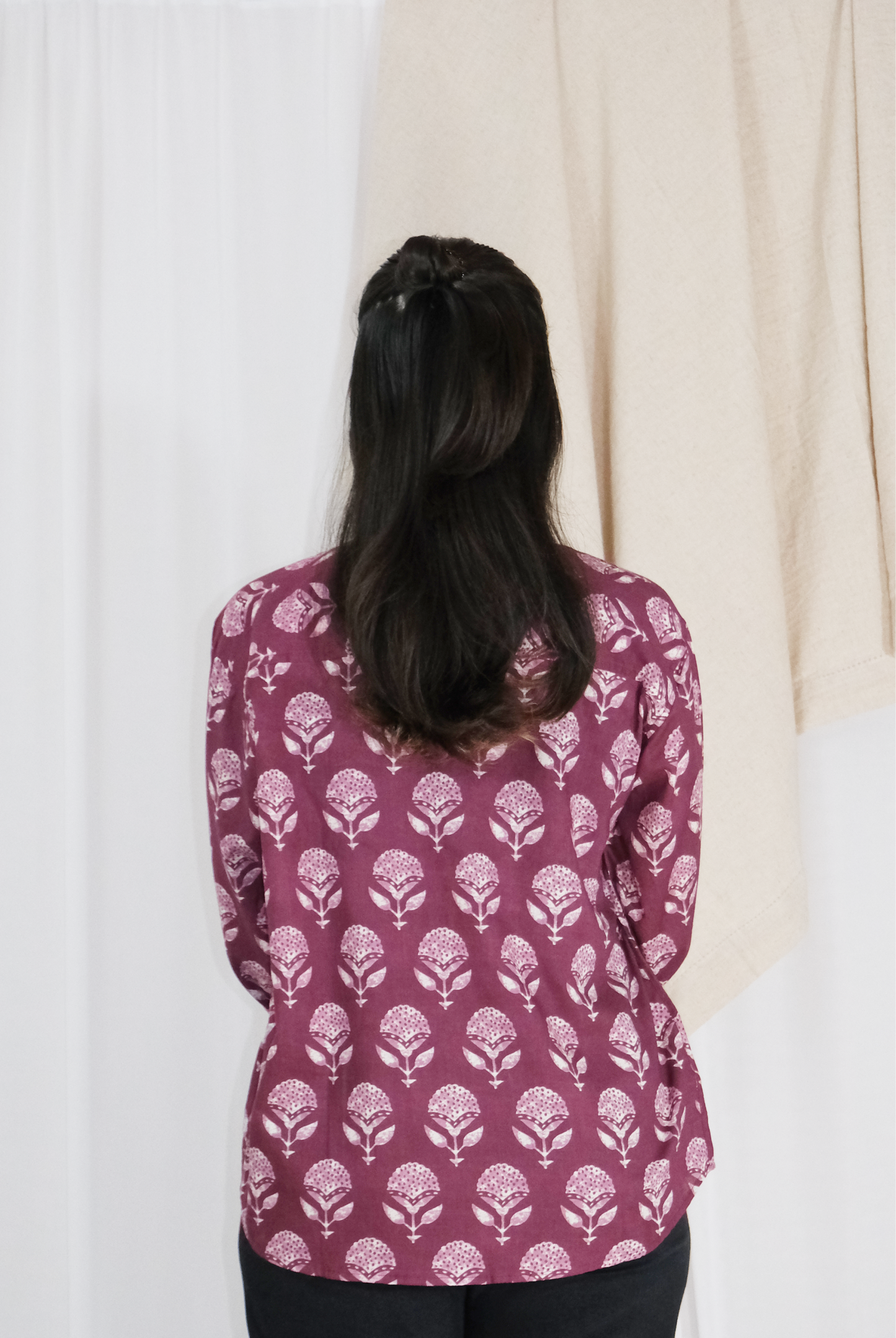 MAGENTA MOTIF SHIRT