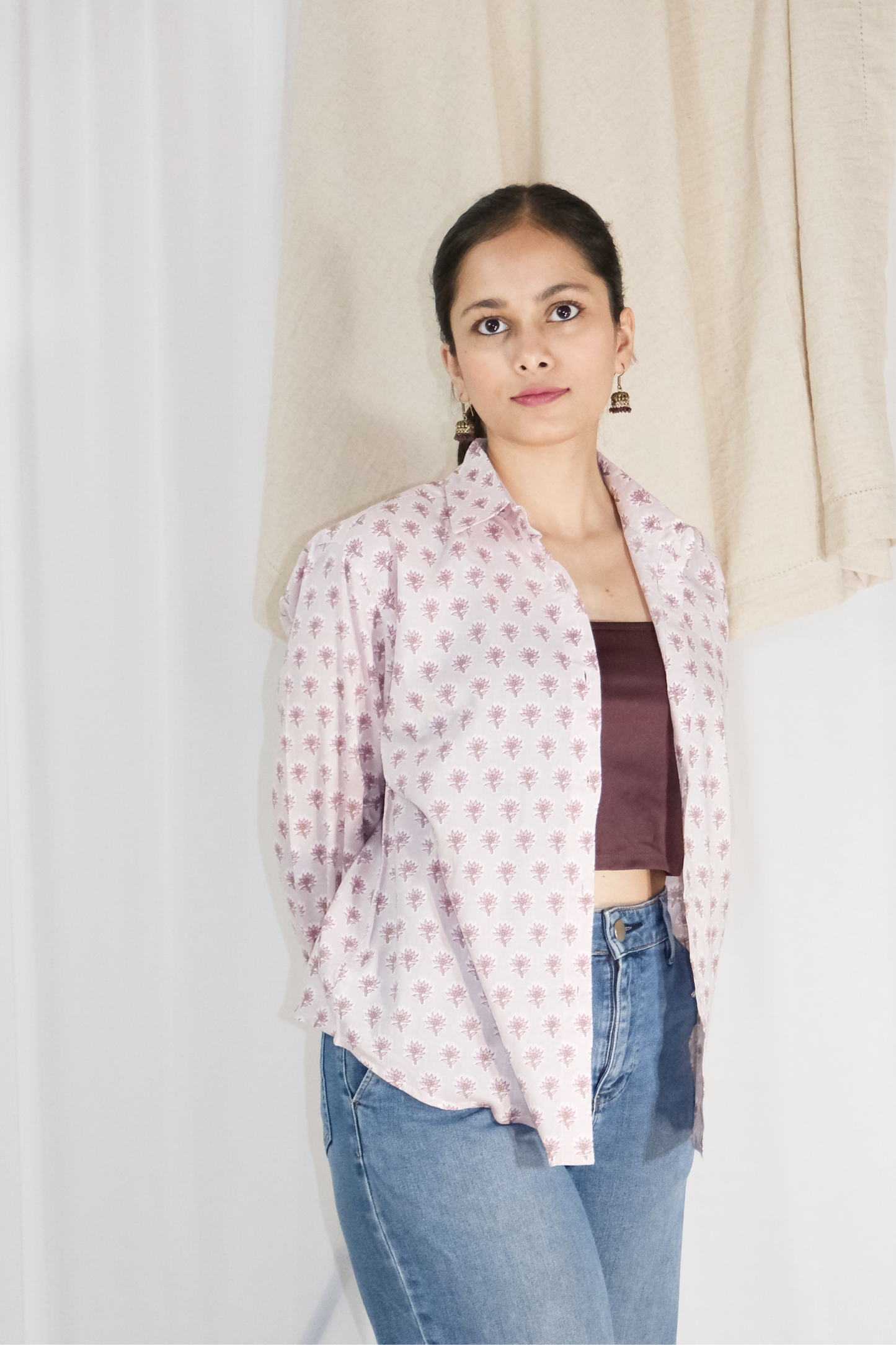 PASTEL PINK FLORAL SHIRT