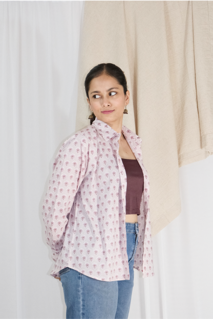 PASTEL PINK FLORAL SHIRT