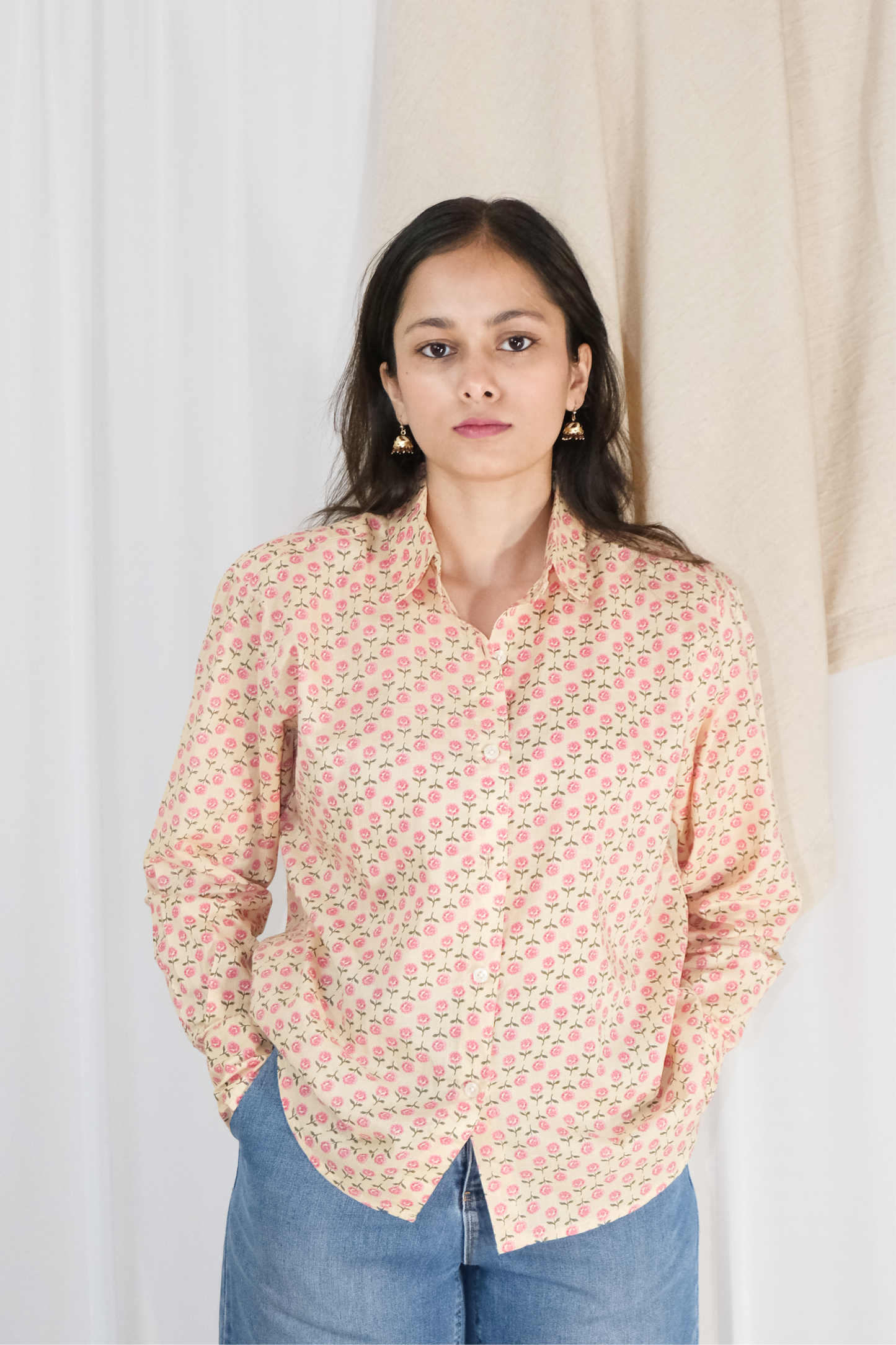 PINK FLORET SHIRT