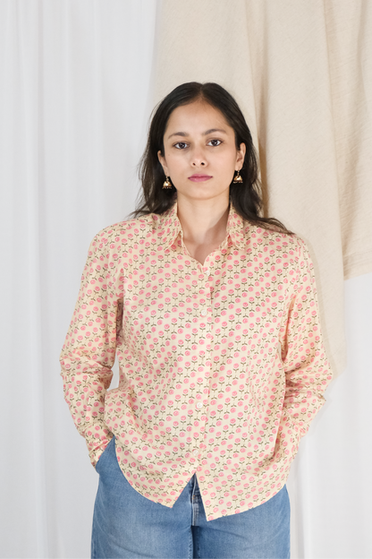 PINK FLORET SHIRT