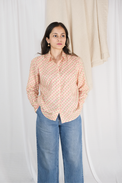 PINK FLORET SHIRT