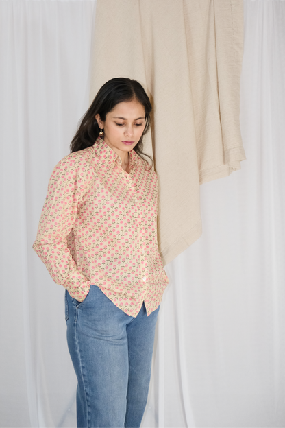 PINK FLORET SHIRT