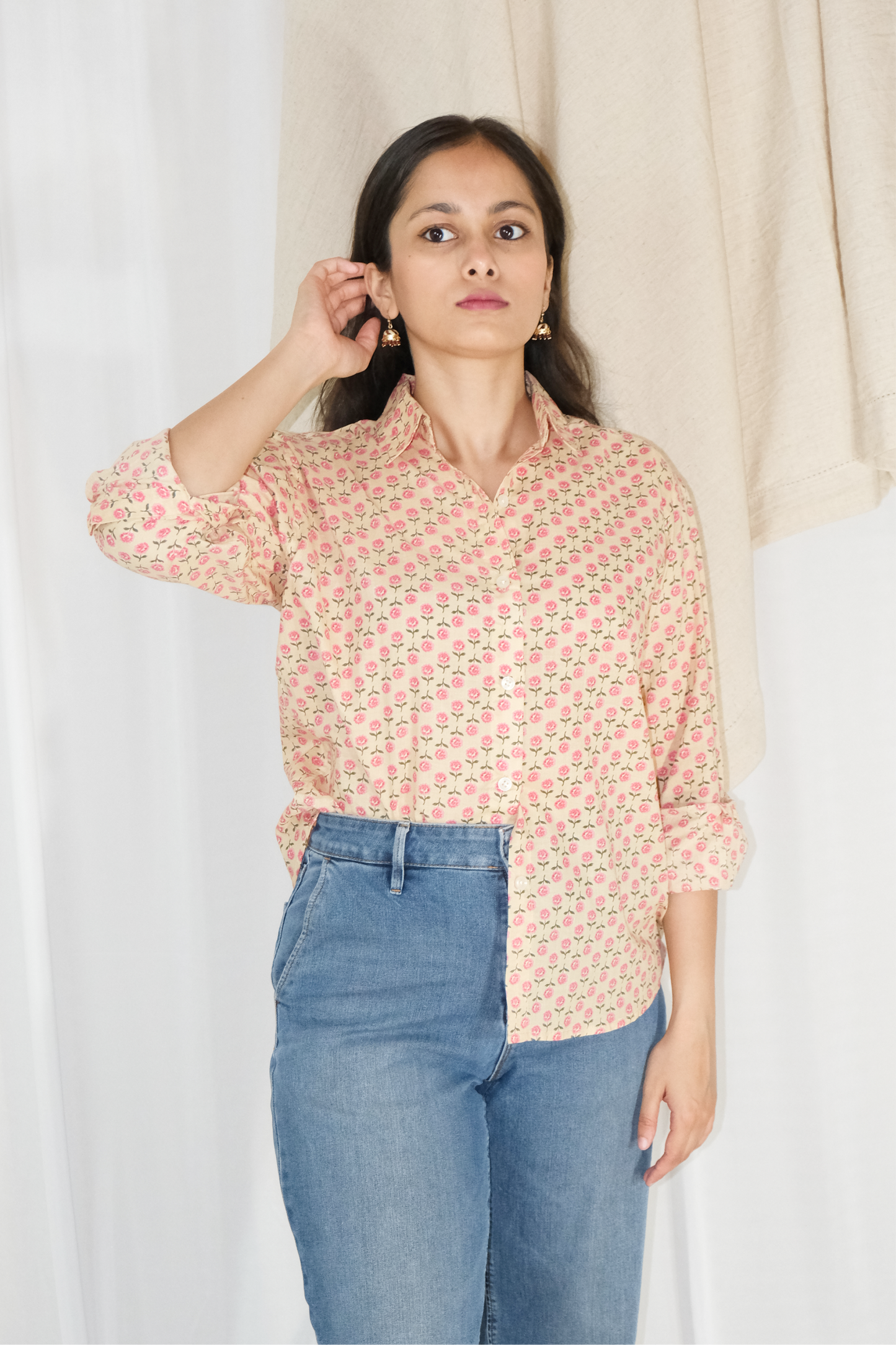 PINK FLORET SHIRT