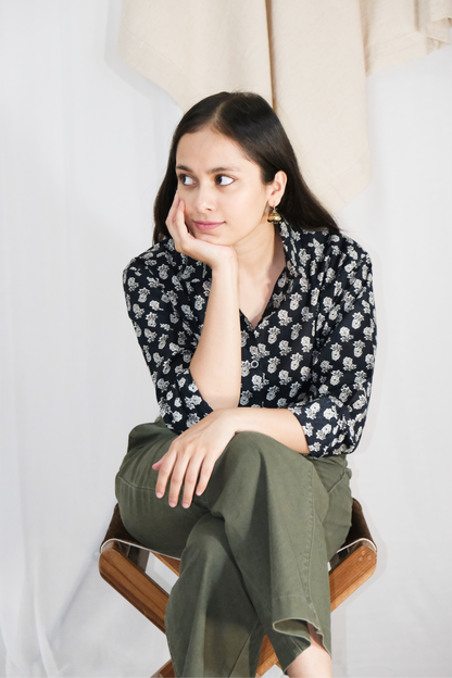 BLACK FLORAL SHIRT