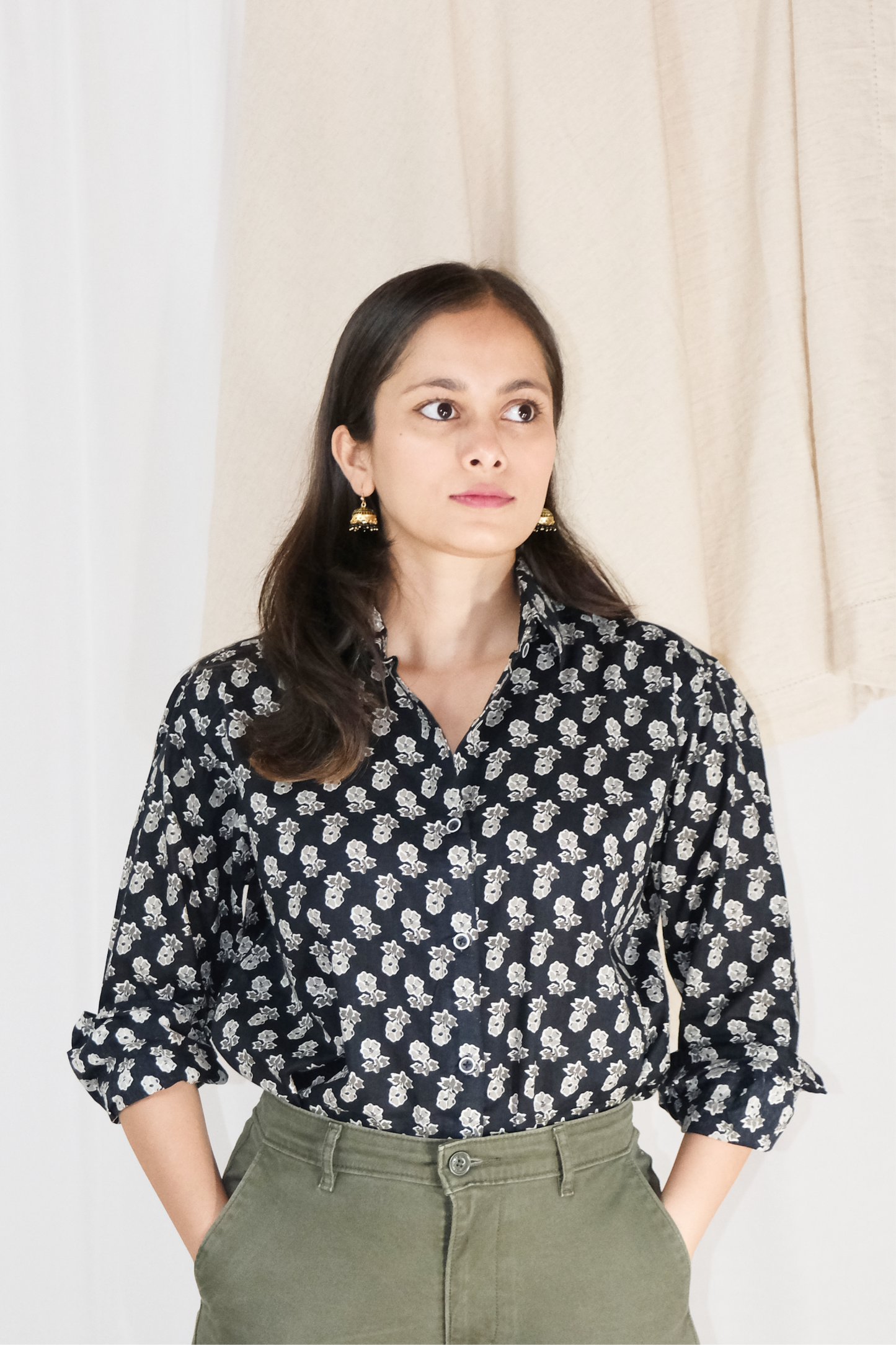 BLACK FLORAL SHIRT