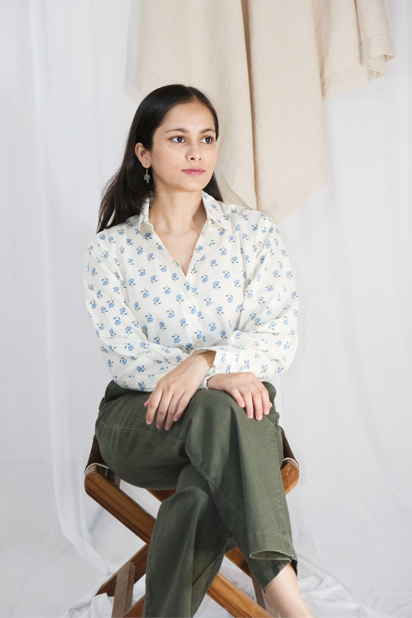 BLUE FLORET SHIRT
