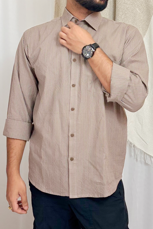BEIGE KANTHA SHIRT