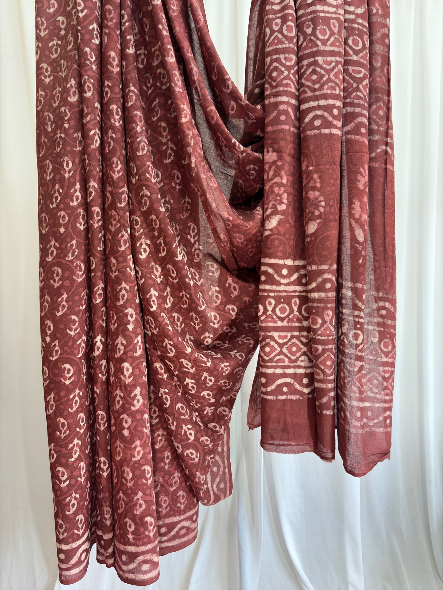 RUST DABU SAREE