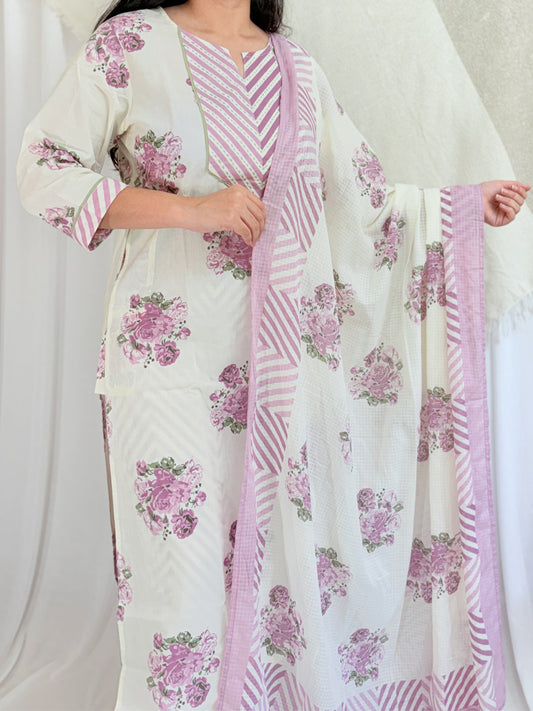 LAVENDER SUIT SET- 3 PIECE